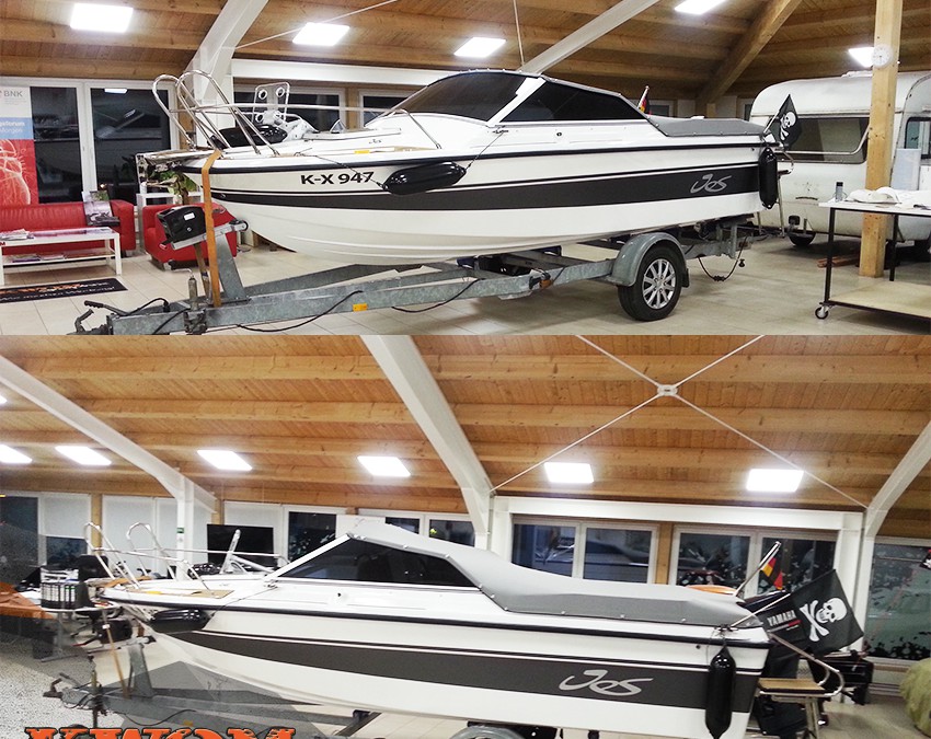 Boot Teilfolierung und Scheibentönung